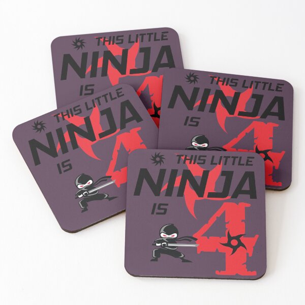 Item preview, 4th Birthday Ninja Party 4 Year Old Birthday designed and sold by HellstarB.