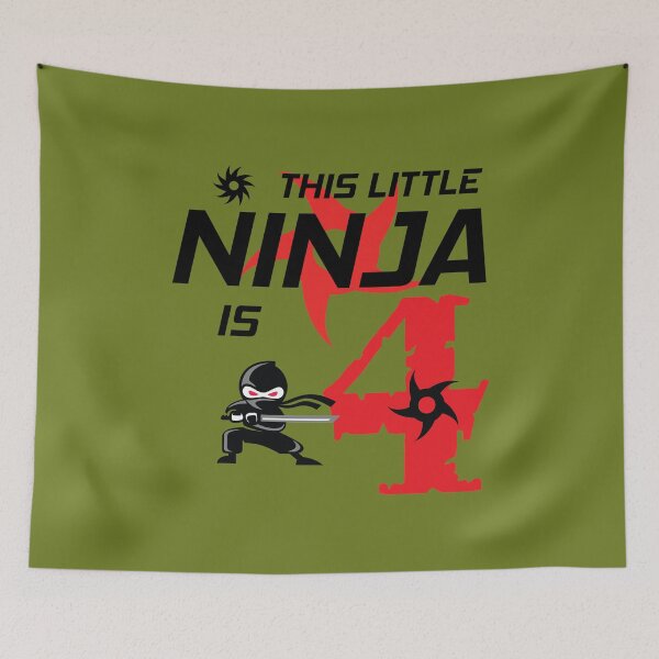 Item preview, 4th Birthday Ninja Party 4 Year Old Birthday designed and sold by HellstarB.