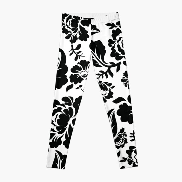 Y042 - FLORAL ART BLACK YOGA LEGGINGS READY DESIGN PRINTFUL TEMPLATE FILE