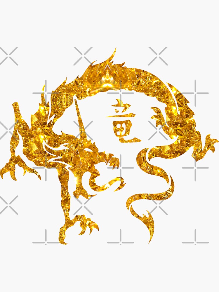 Gold Chinese Dragon Sticker By Limitlezz Redbubble