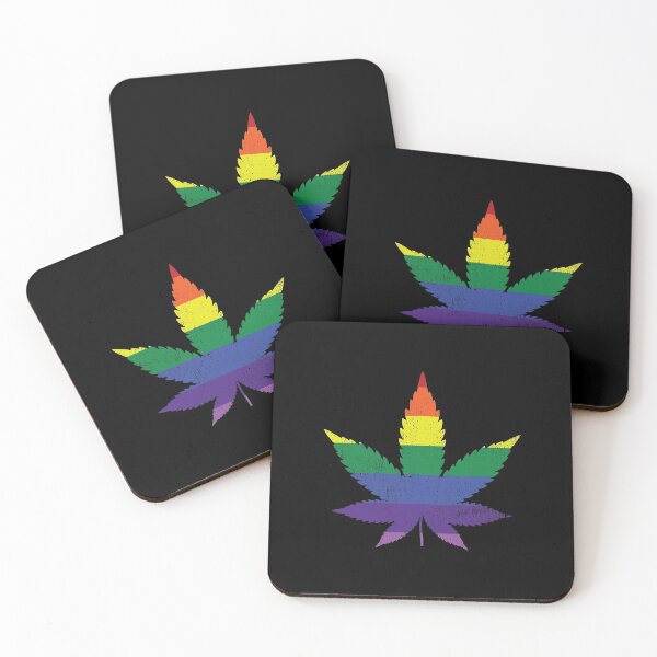 Item preview, Rainbow Flag Marijuana Cannabis Lgbt Weed Leaf Cbd Thc Oil designed and sold by frischmanjose.