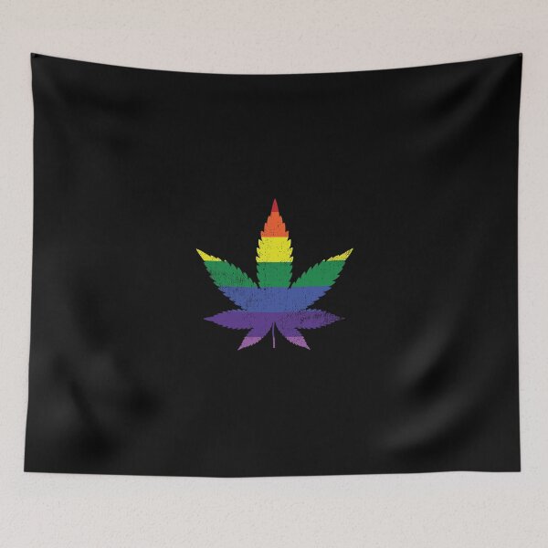 Item preview, Rainbow Flag Marijuana Cannabis Lgbt Weed Leaf Cbd Thc Oil designed and sold by frischmanjose.