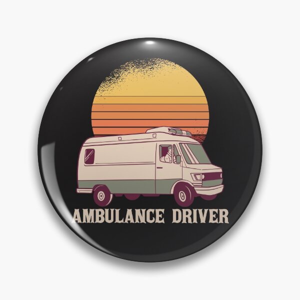 Item preview, Retro sunset emergency ambulance designed and sold by TamGustam.