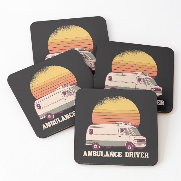 Item preview, Retro sunset emergency ambulance designed and sold by TamGustam.