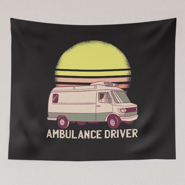 Item preview, Retro sunset Ambulance driver designed and sold by TamGustam.