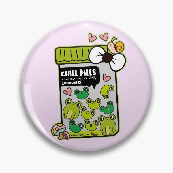 Item preview, chill pills cute frog pills cartoon designed and sold by princessmi-com.