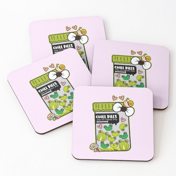 Item preview, chill pills cute frog pills cartoon designed and sold by princessmi-com.
