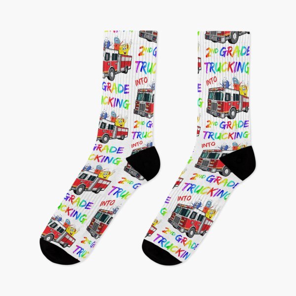 Item preview, TRUCKING INTO 2ND GRADE, SECOND GRADE, SCHOOL TRUCKING, TRUCKING TO SCHOOL,FIRETRUCK, designed and sold by R B Chrystal.