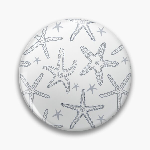 Item preview, Hamptons Blue White Ocean Starfish Pattern designed and sold by HotHibiscus.