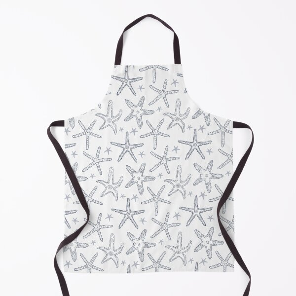 Item preview, Hamptons Blue White Ocean Starfish Pattern designed and sold by HotHibiscus.