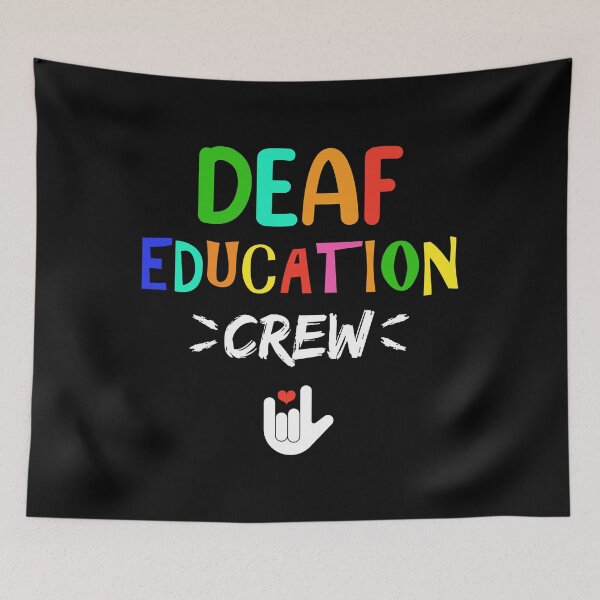 Item preview, Deaf Education Crew ASL Sign Language Teacher graphic designed and sold by jakehughes2015.
