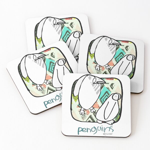 Item preview, Penguin Mommy & Baby By Sofie (Tropical Print) designed and sold by BySofie.