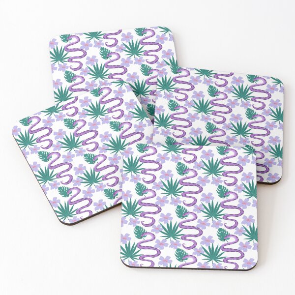 Item preview, Copy of Beautiful seamless pattern with python and tropical leaves. flowers print with hand drawn exotic plants and snake. Vector illustration designed and sold by Lucia-Fox.