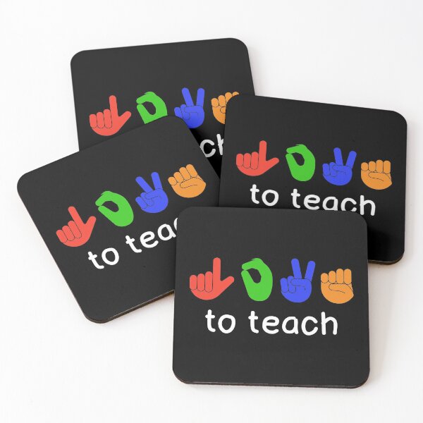 Item preview, Love To Teach ASL Sign Language Deaf Education Teacher print designed and sold by jakehughes2015.