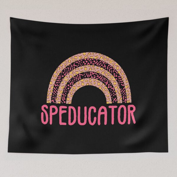 Item preview, Leopard Rainbow Special Education Teacher Speducator print designed and sold by jakehughes2015.