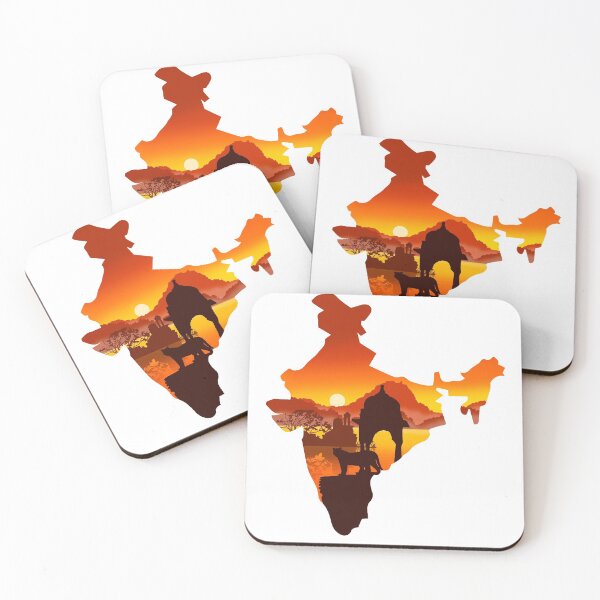 Item preview, India, map and landscape designed and sold by landscapeworlds.