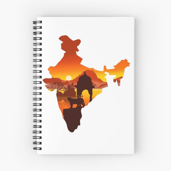 Item preview, India, map and landscape designed and sold by landscapeworlds.