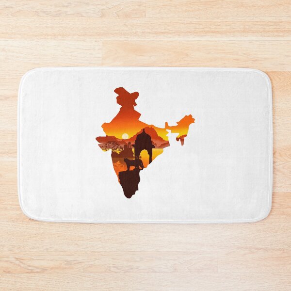 Item preview, India, map and landscape designed and sold by landscapeworlds.