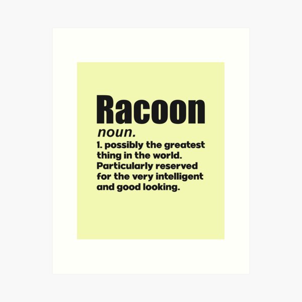 Item preview, Racoon pet lover gifts definition designed and sold by chrlalexandru.