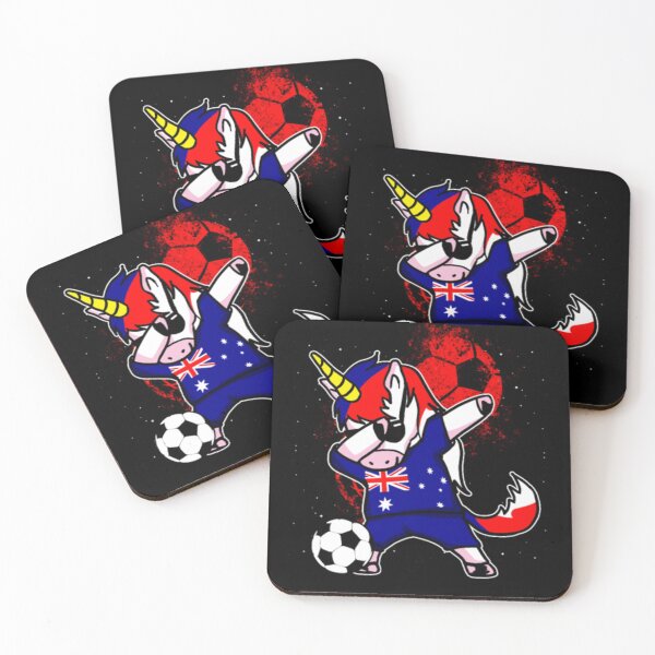 Item preview, Unicorn Dabbing Australia soccer designed and sold by shirtshue.