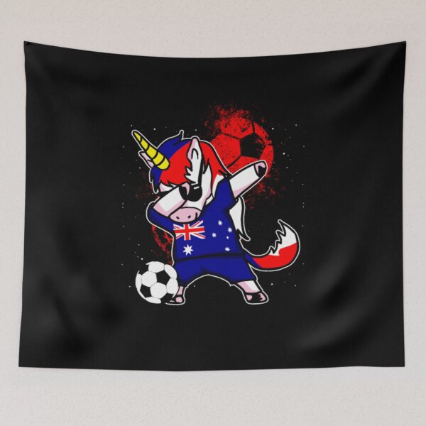 Item preview, Unicorn Dabbing Australia soccer designed and sold by shirtshue.