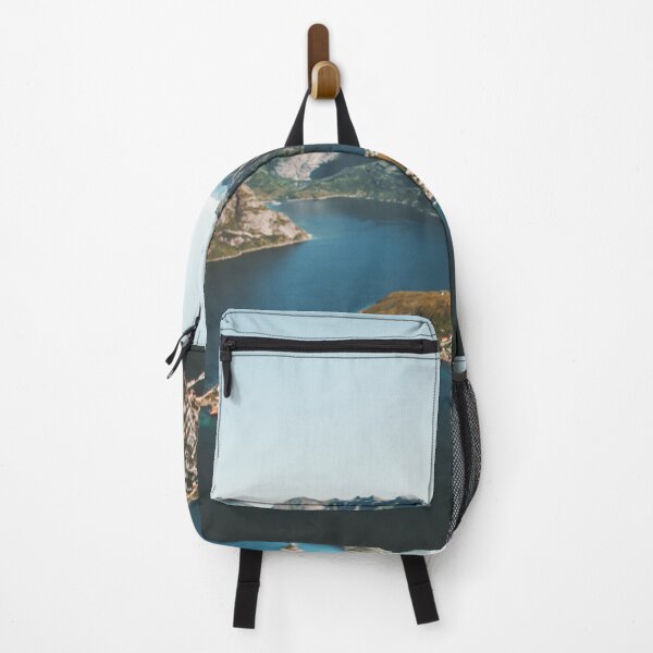 Item preview, The dramatic cliff edge of Reinebringen on the Lofoten Islands in Norway designed and sold by jourify.