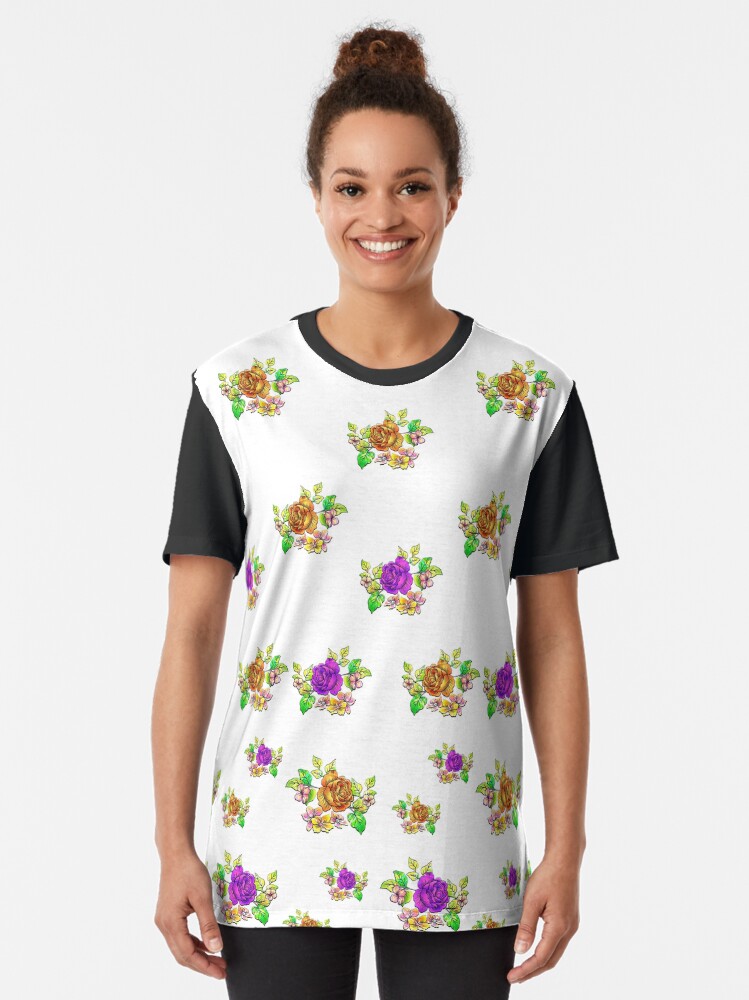 Alternate view of All About Roses Graphic T-Shirt