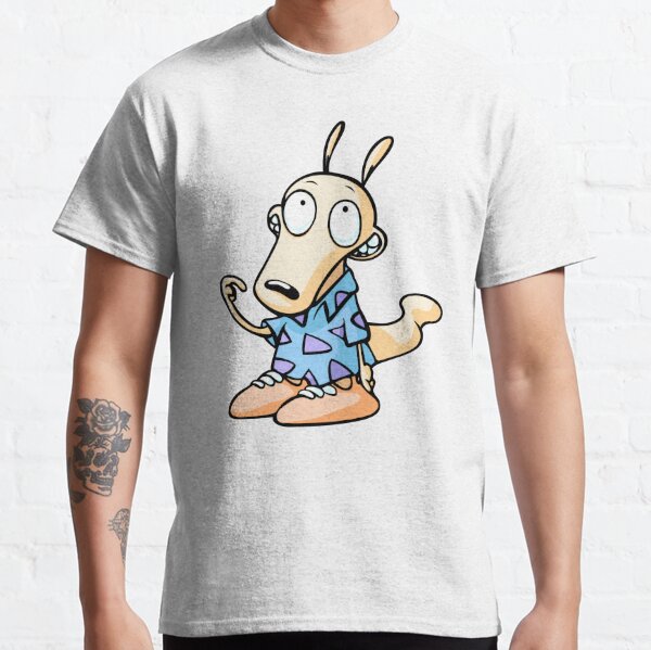 Nickelodeon Mens 90s Cartoon Shirt - Rugrats Hey Arnold Ren & Stimpy  Rocko's Modern Life Tie Dye T-Shirt 