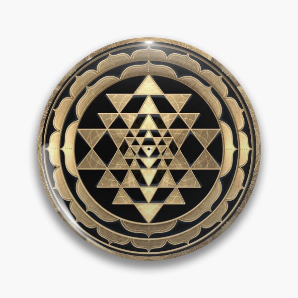 Item preview, GOLDEN SRI YANTRA (jet black background) designed and sold by DigitalZealot.