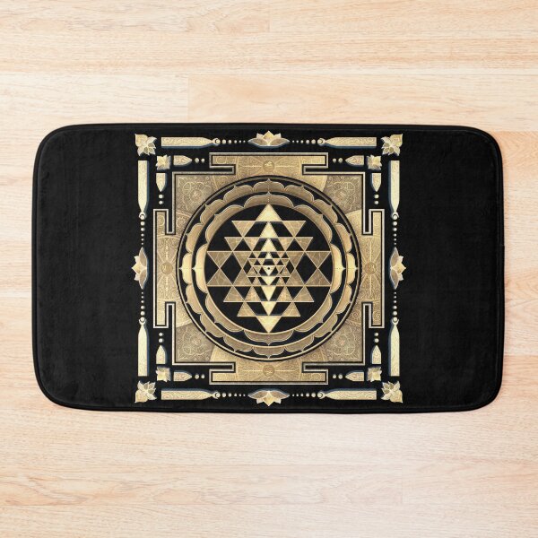 Item preview, GOLDEN SRI YANTRA (jet black background) designed and sold by DigitalZealot.