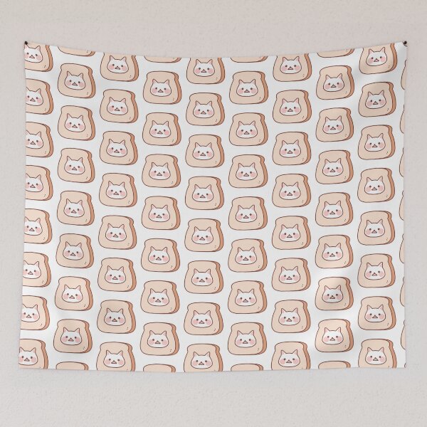 Item preview, cute cat toast design designed and sold by moonbean-art.