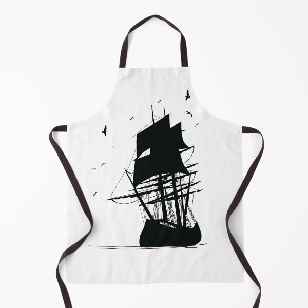 Item preview, Old Pirate Sailing Ship - Silhouette Graphic Print designed and sold by CloneDigitalArt.