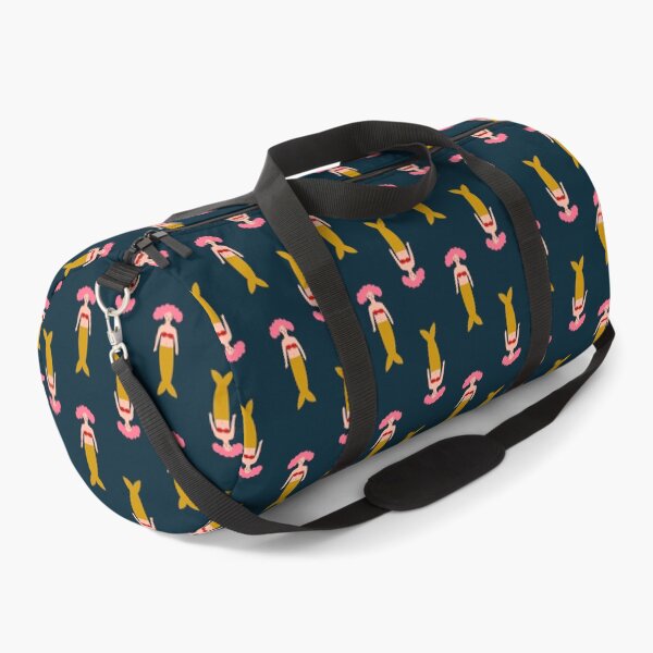 Item preview, Cute hand-drawn seamless pattern with mermaids on dark background in minimalistic style . Funny endless design designed and sold by BychkovaEvgenia.