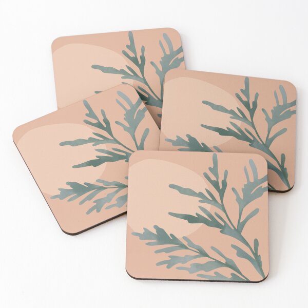 Item preview, Green Peach Beige Leaf Painting. Floral Aesthetic designed and sold by TheGoToStore.