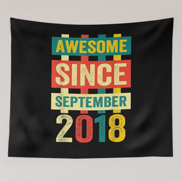 Item preview, Awesome Since September 2018 1st Birthday Saying Gif designed and sold by vivanbess.