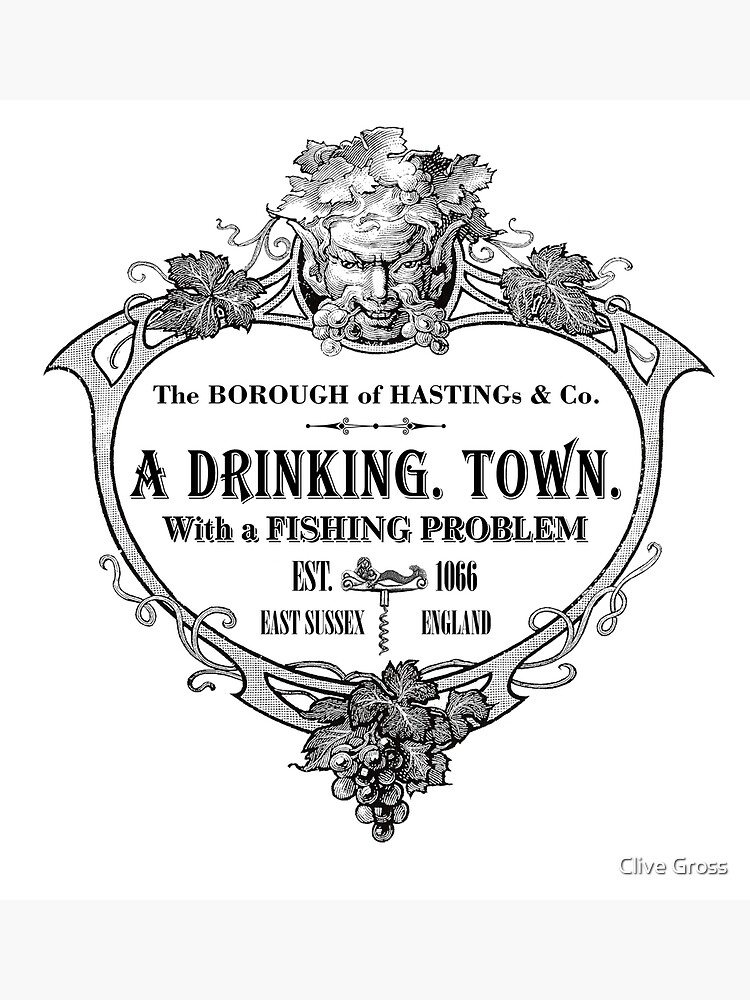 Hastings - Drinking Town Fishing Problem - Graphic Print | Poster