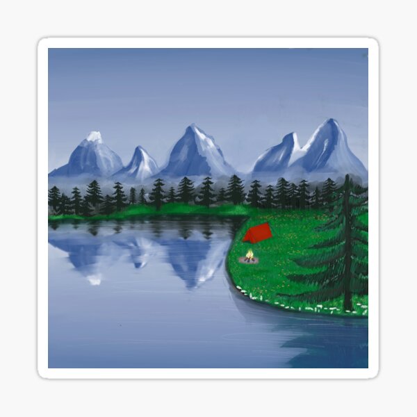 Serene Reflection Sticker