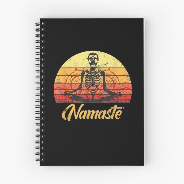 Item preview, Vintage Halloween Namaste Skeleton Meditando Freaky Yoga designed and sold by vivanbess.