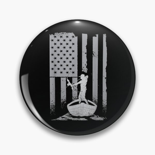 Item preview, Bowfishing Vintage Look American Flag Bow Hunting For Fish designed and sold by vivanbess.