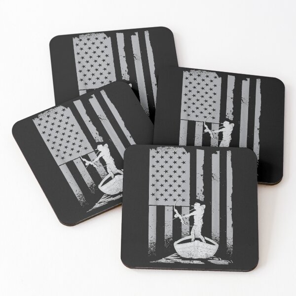 Item preview, Bowfishing Vintage Look American Flag Bow Hunting For Fish designed and sold by vivanbess.