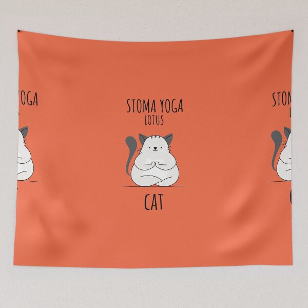 Item preview, Stoma Yoga Cat Lotus Pose  designed and sold by TheOrificeFlow.