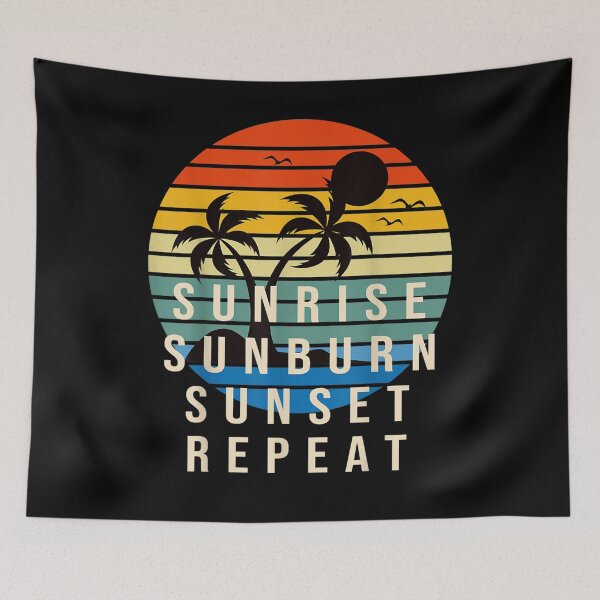 Item preview, Sunrise Sunrise Sunset Repeat Retro Summer Vacation designed and sold by vivanbess.