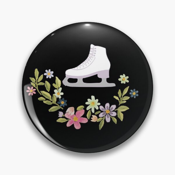 Item preview, Floral Ice Skate- Black Edition designed and sold by Megan-Alice.