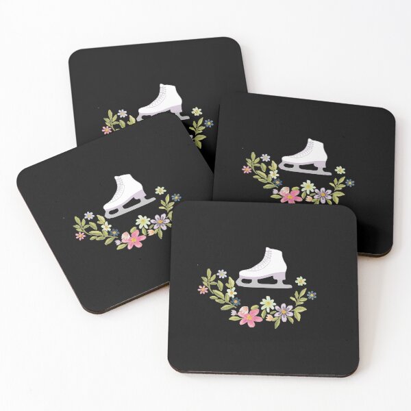 Item preview, Floral Ice Skate- Black Edition designed and sold by Megan-Alice.