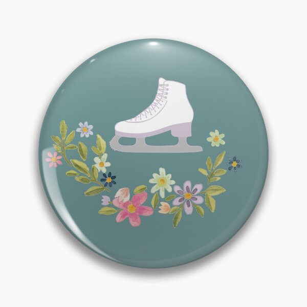 Item preview, Floral Ice Skate- Light Teal Edition designed and sold by Megan-Alice.