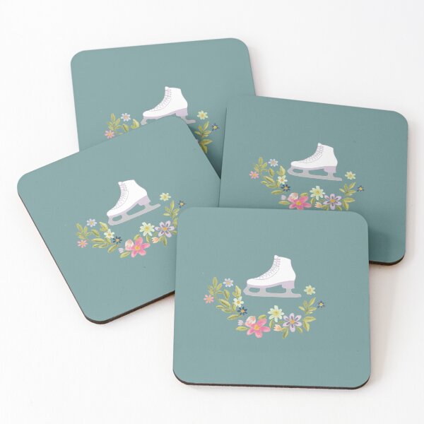 Item preview, Floral Ice Skate- Light Teal Edition designed and sold by Megan-Alice.
