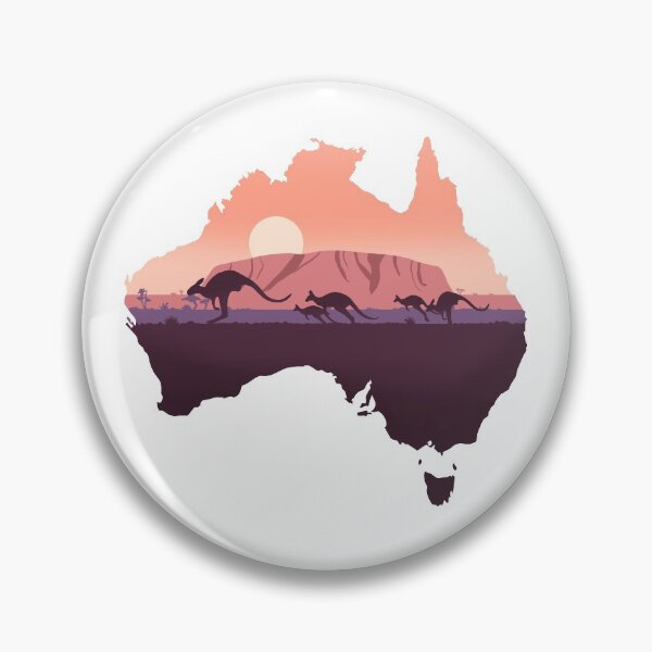 Item preview, Australia, map and landscape designed and sold by landscapeworlds.