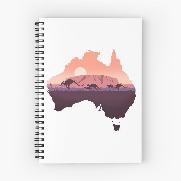 Item preview, Australia, map and landscape designed and sold by landscapeworlds.