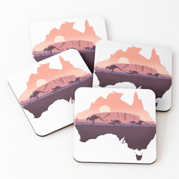 Item preview, Australia, map and landscape designed and sold by landscapeworlds.