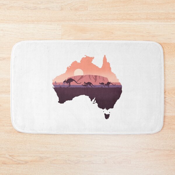 Item preview, Australia, map and landscape designed and sold by landscapeworlds.